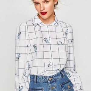 Zara Trafaluc Collection Window Pane Button down